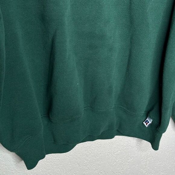 Vintage 90s Russell Athletic Green Blank Sweatshirt Medium - Picture 3 of 5